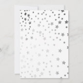 Invitation Étoiles d'argent métallique (Dos)