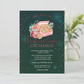 Invitation Étoiles de biscuits de Noël Noël vert (Debout devant)