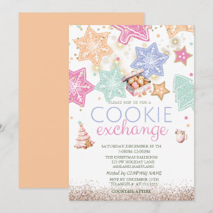 Invitation Étoiles de biscuits en pain d'épice au sapin de No
