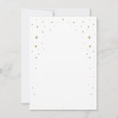 Invitation Étoiles de Blanc Or Soleil Céleste en Éclats Numér (Dos)