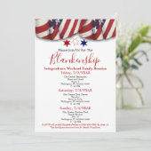 Invitation Étoiles de Bunting Patriotique Famille Modèle de R (Debout devant)