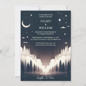 Invitation Etoiles de coucher de soleil de nuit Moon Cloud Tw (Devant)