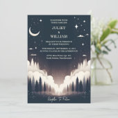 Invitation Etoiles de coucher de soleil de nuit Moon Cloud Tw (Debout devant)