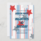 Invitation Étoiles de fête d'anniversaire latino hispanique p (Devant)