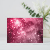 Invitation Étoiles de framboise (Debout devant)
