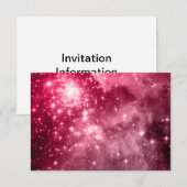 Invitation Étoiles de framboise (Devant / Derrière)