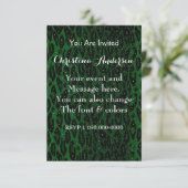 Invitation Étoiles de guépard noir vert (Debout devant)