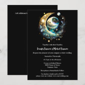 Invitation étoiles de lune (Devant / Derrière)