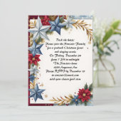 Invitation Étoiles de Noël colorées (Debout devant)