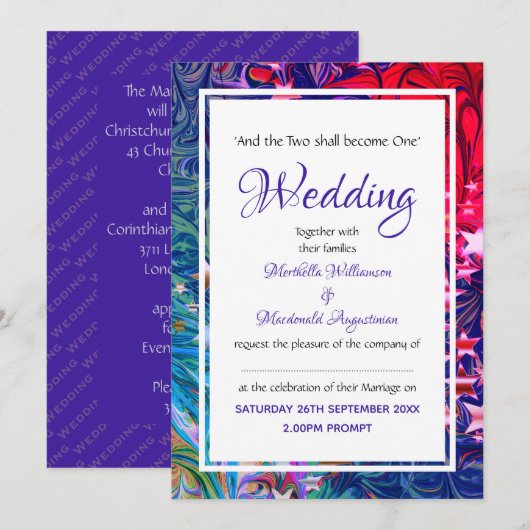 Invitation ÉTOILES DE NOËL | Hiver Abstrait | Festive (Devant / Derrière)