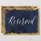 Invitation Étoiles de nuit Mariage céleste Réservé Signal (Devant / Derrière)