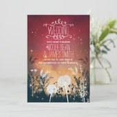 Invitation Etoiles de nuit rouge enchantées et Mariage de feu (Debout devant)