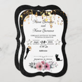 Invitation Étoiles de pluie (Devant / Derrière)