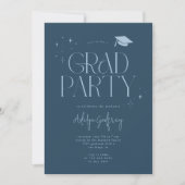 Invitation Étoiles de typographie moderne pour une soirée de (Devant)