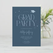 Invitation Étoiles de typographie moderne pour une soirée de (Debout devant)