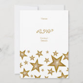 Invitation Étoiles d'Or '50e Anniversaire' vertical blanc (Dos)