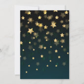 Invitation Étoiles d'or, Parties scintillant, Robe Douce 16 P (Dos)