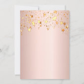 Invitation étoiles d'or rose 60e anniversaire (Dos)