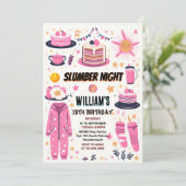 Invitation étoiles douillettes Sleepover Stwood Party 13e ann (Debout devant)