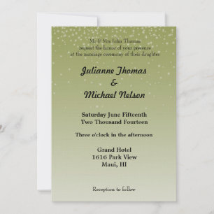 Invitation Étoiles en chute Mariage jaune