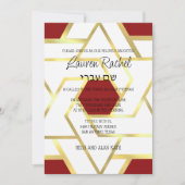 Invitation Étoiles en couche bat mitzvah de David Blanc & n'i (Devant)