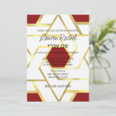 Invitation Étoiles en couche bat mitzvah de David Blanc & n'i (Debout devant)