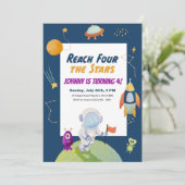 Invitation Étoiles Espace extra-atmosphérique Enfants 4e anni (Debout devant)