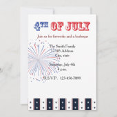 Invitation Étoiles et bandes (Devant)