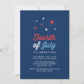 Invitation Étoiles et bandes | Fête du 4 juillet (Devant)