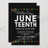 Invitation Étoiles et chaînes brisées | JunetdiParty  (Devant / Derrière)