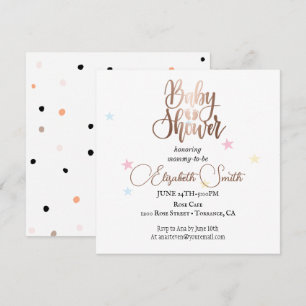 Invitation Étoiles et points pour votre princesse