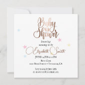 Invitation Étoiles et points pour votre princesse (Devant)