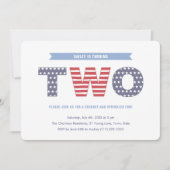 Invitation Étoiles et rayures 2e fête d'anniversaire (Devant)