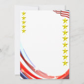 Invitation Étoiles et rayures avec Fireworks 4 juillet Fête (Dos)