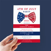 Invitation Étoiles Et Rayures Patriotiques 4 juillet