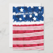 Invitation Étoiles et rayures patriotiques Quatrième du Parti (Dos)