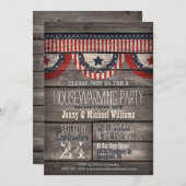 Invitation Étoiles et rayures sur la partie de chauffage dome (Devant / Derrière)