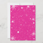 Invitation Étoiles étincelantes rose pâle et chaud Allons à l (Dos)