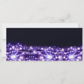 Invitation Étoiles Étincelantes Violettes (Dos)