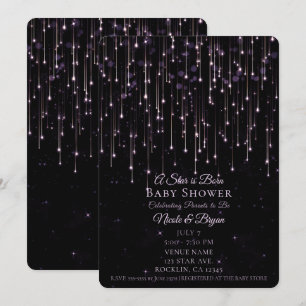 Invitation Étoiles Filantes Étincelantes Une Étoile est Née B