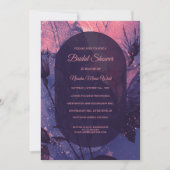 Invitation Étoiles florales violettes et roses Alt Goth Fête (Devant)