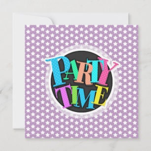 Invitation Étoiles Lavande violette et blanche