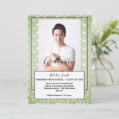 INVITATION ÉTOILES MODERNES MAJEURES GRAD VERT | FÊTE DE DIPL (Debout devant)