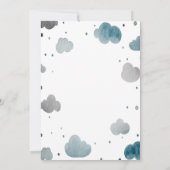Invitation Etoiles, Nuages, Baby shower d'avion (Dos)