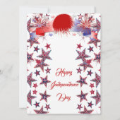 Invitation Étoiles patriotiques 4e juillet Firecrackers BBQ P (Dos)