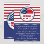 Invitation Étoiles patriotiques et stries 4 juillet BBQ (Devant / Derrière)