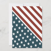 Invitation Étoiles patriotiques & Frappe 4 juillet (Dos)