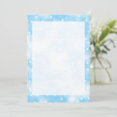 Invitation Etoiles personnalisées simples Bordure d'aquarelle (Debout devant)