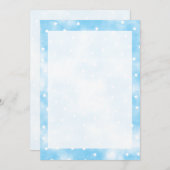 Invitation Etoiles personnalisées simples Bordure d'aquarelle (Devant / Derrière)