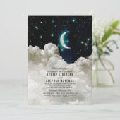 Invitation Étoiles romantiques et la fête d'engagement de la  (Debout devant)